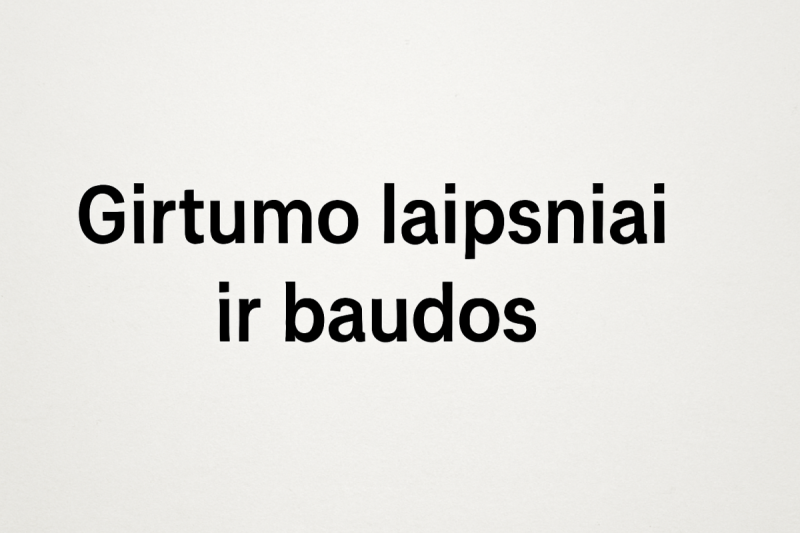 Girtumo laipsniai ir baudos
